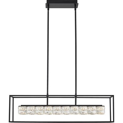 Images of the Dazzle LED 36-inch Matte Black Island Light Ceiling Light