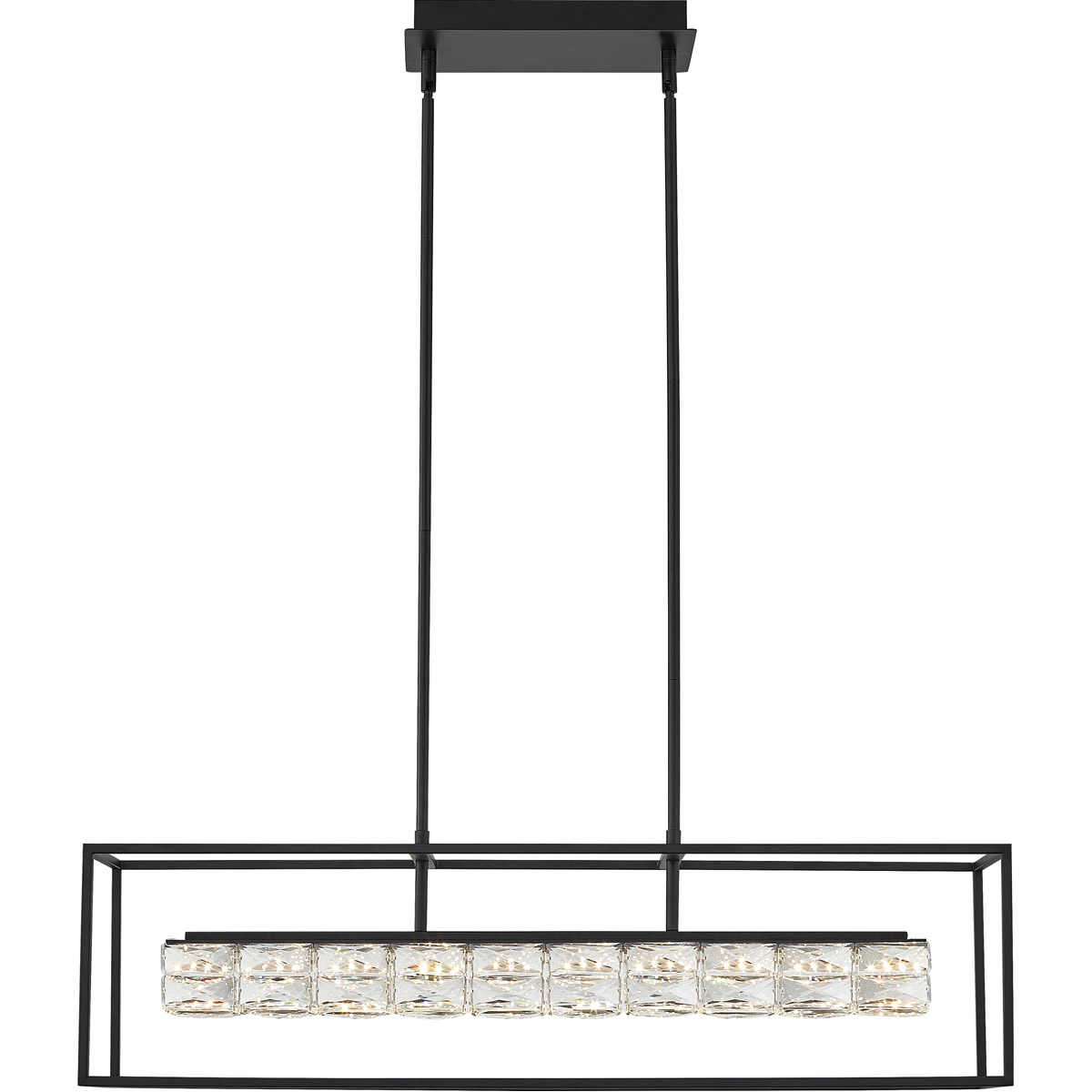 Dazzle LED 36-inch Matte Black Island Light Ceiling Light